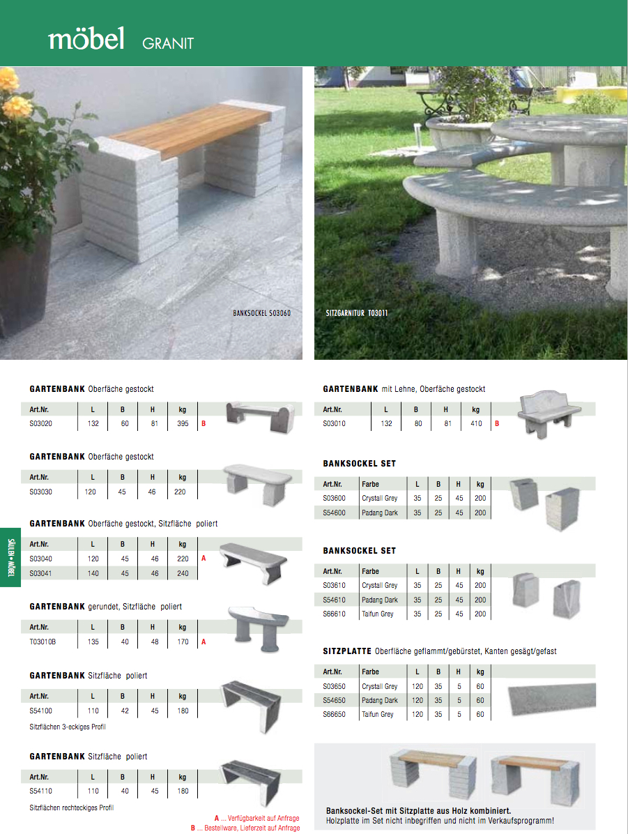 Möbel, Hochbeete und Säulen für den Garten