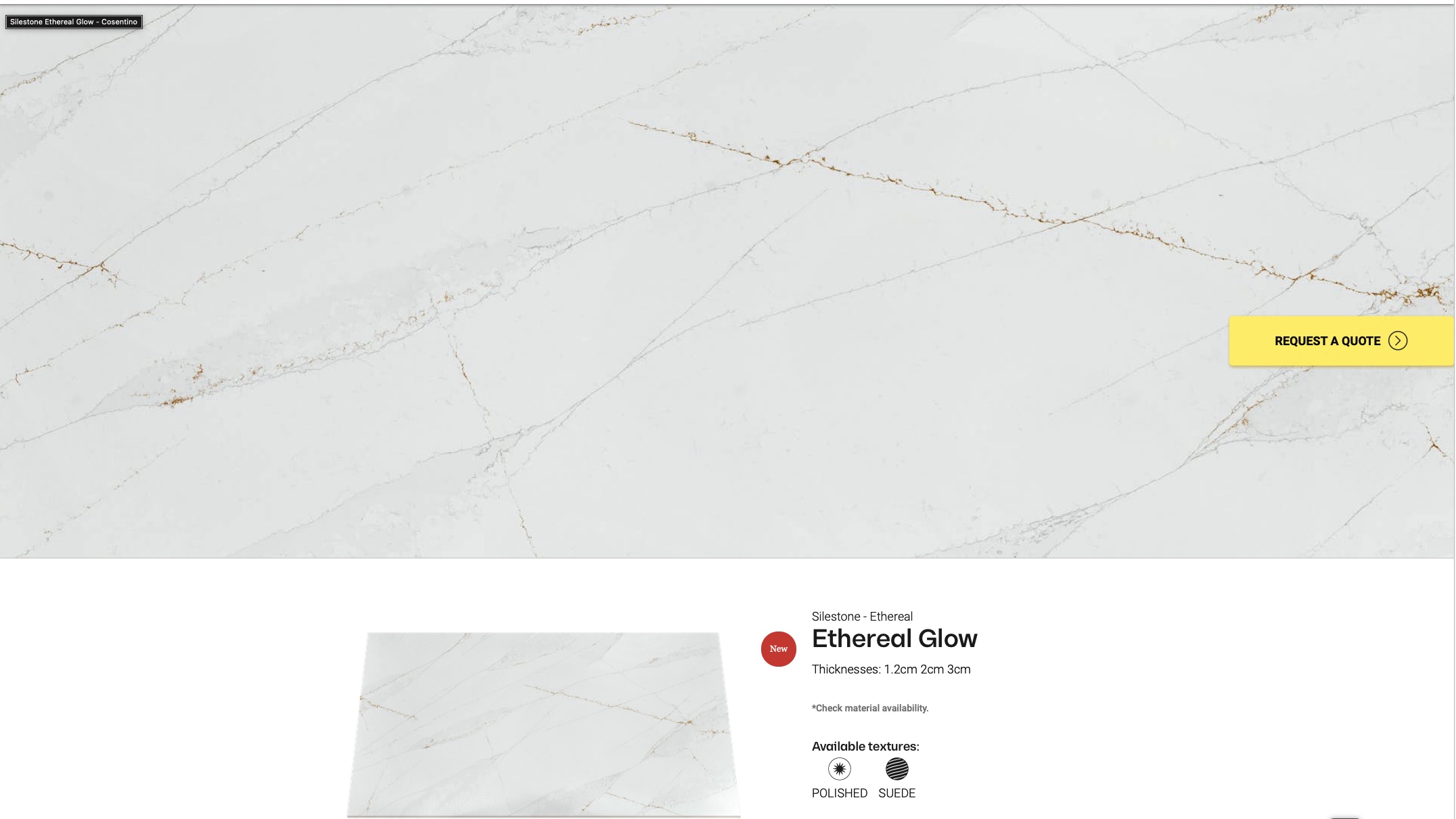 Küchenplatte aus Silestone Ethereal Glow