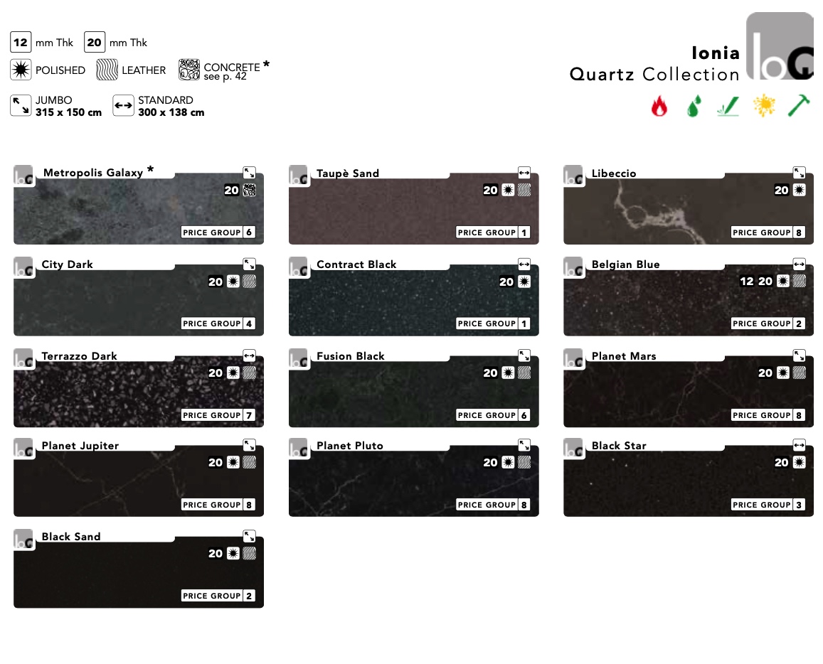 Arbeitsplatten aus Quarz by Ionia