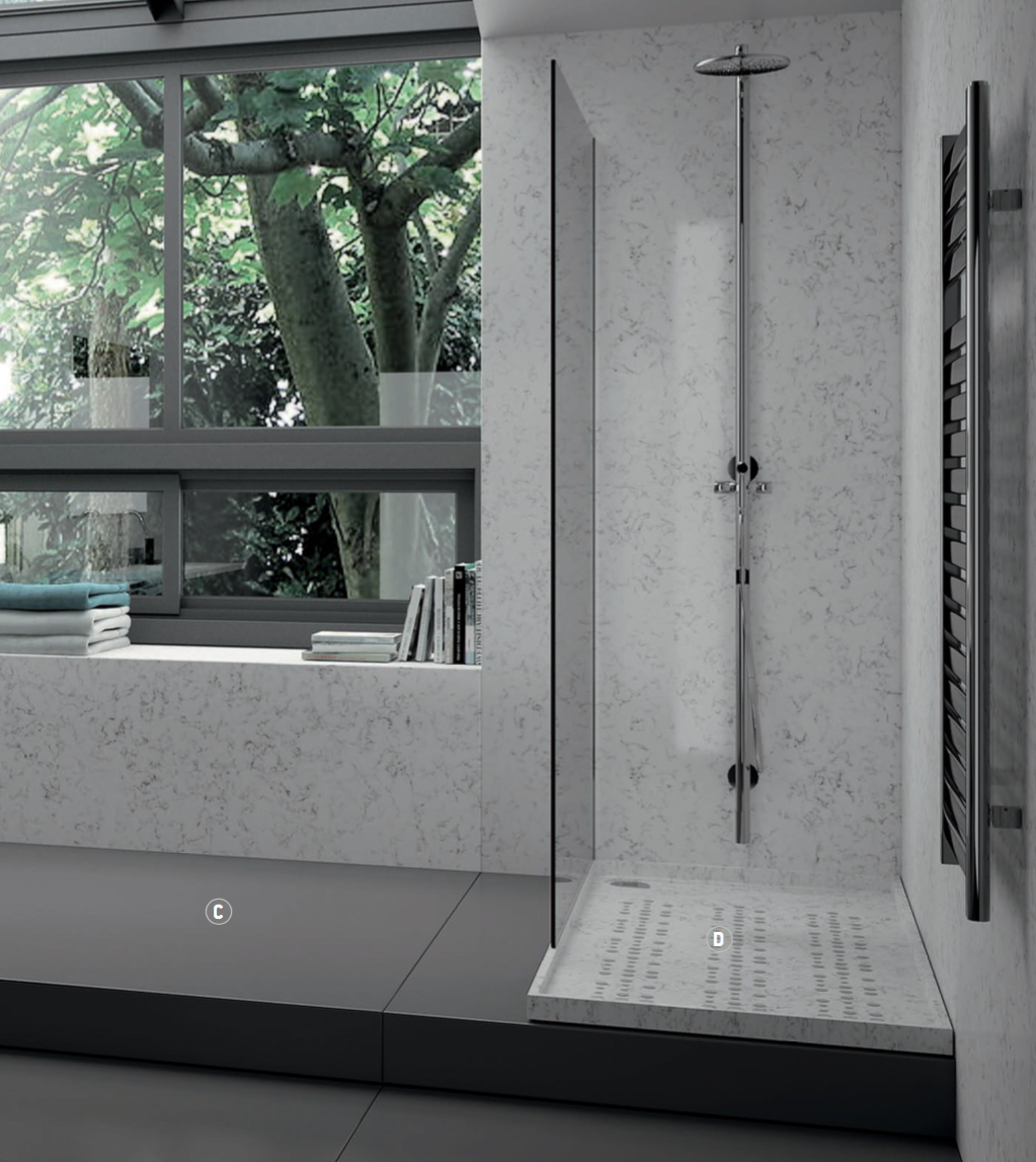 Waschbecken aus Silestone und Dekton