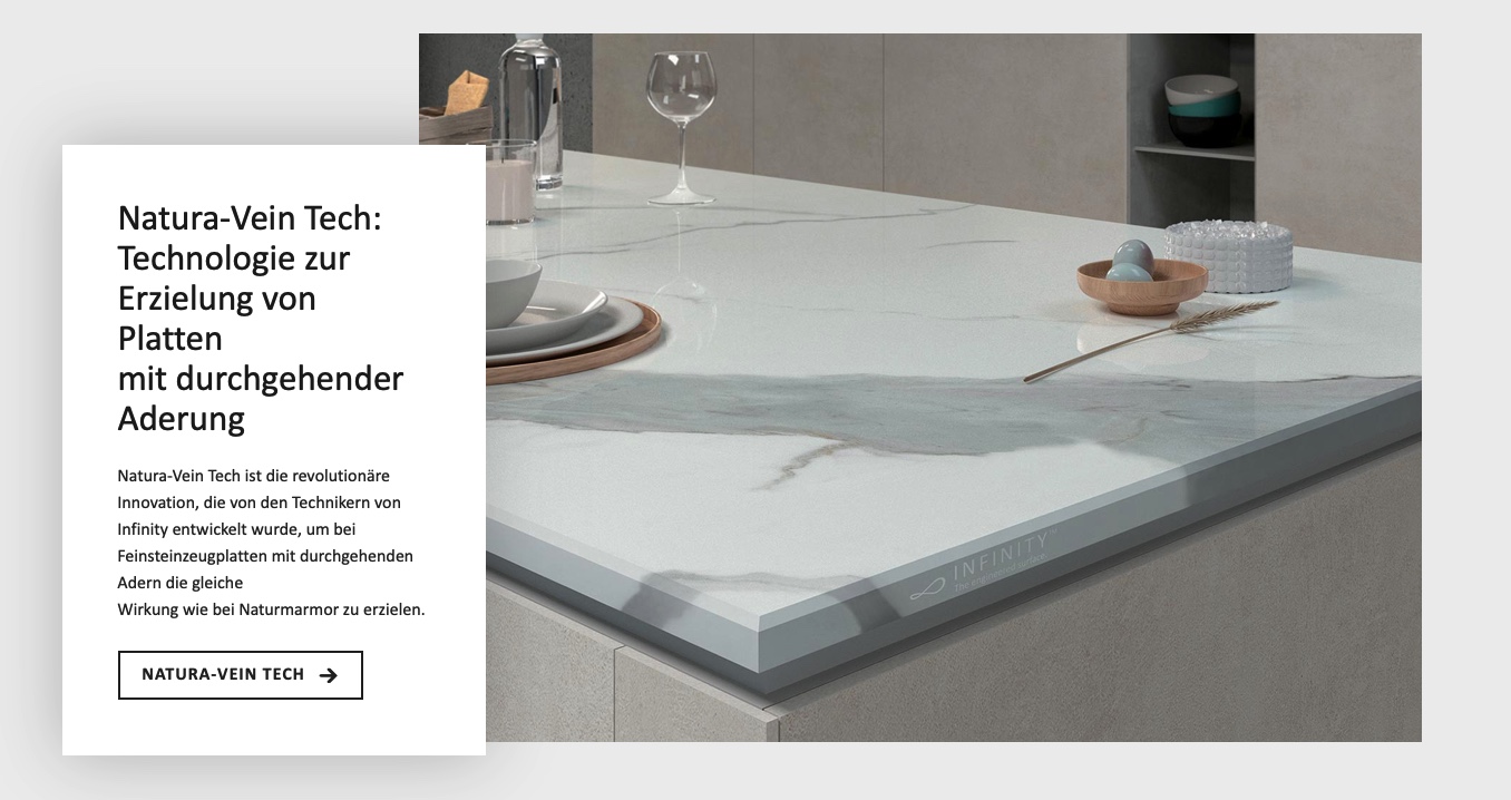 Arbeitsplatte aus Keramik von Infinity  Arbeitsplatte aus Keramik von Infinity