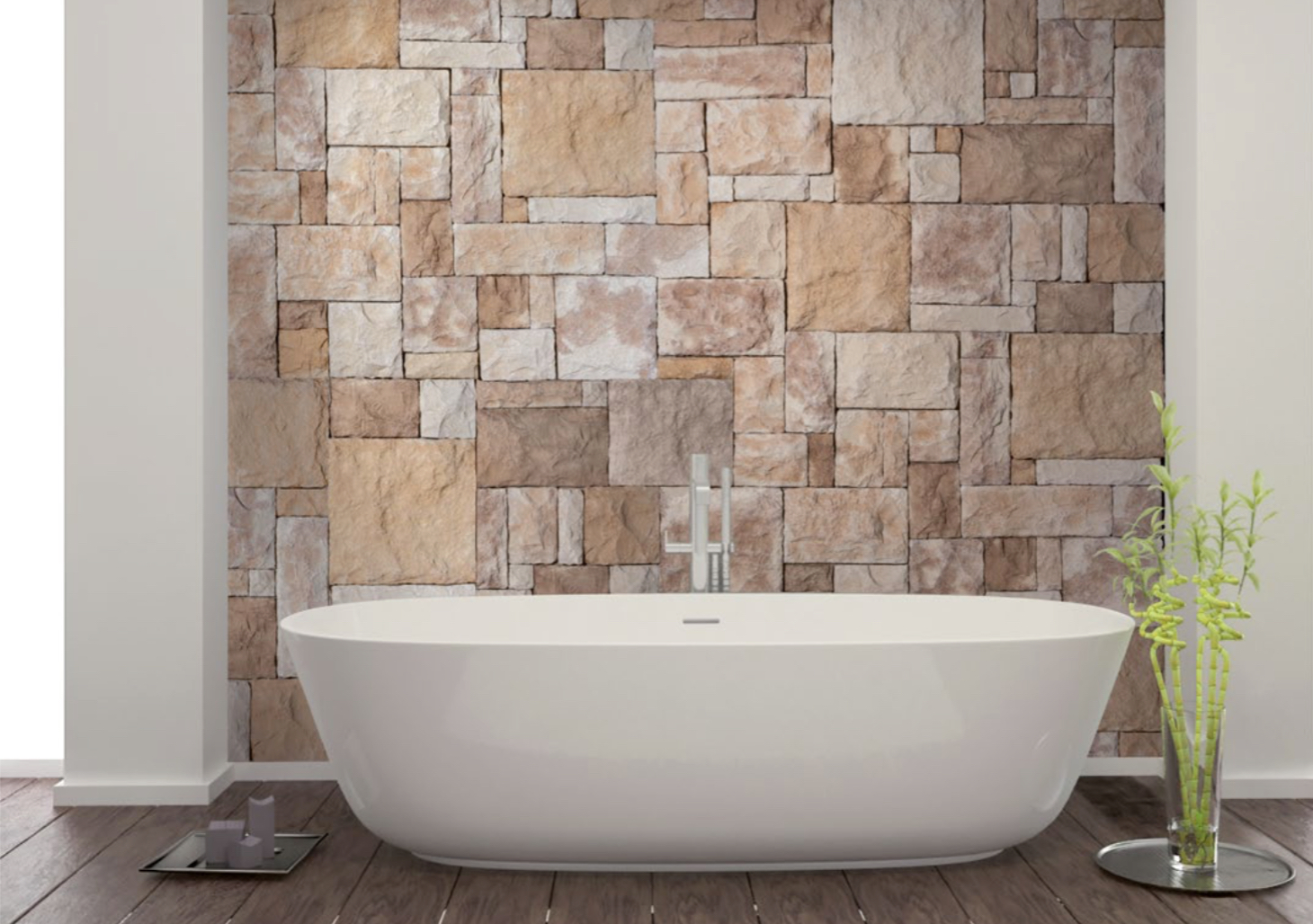 Wandverkleidung aus Kunststein