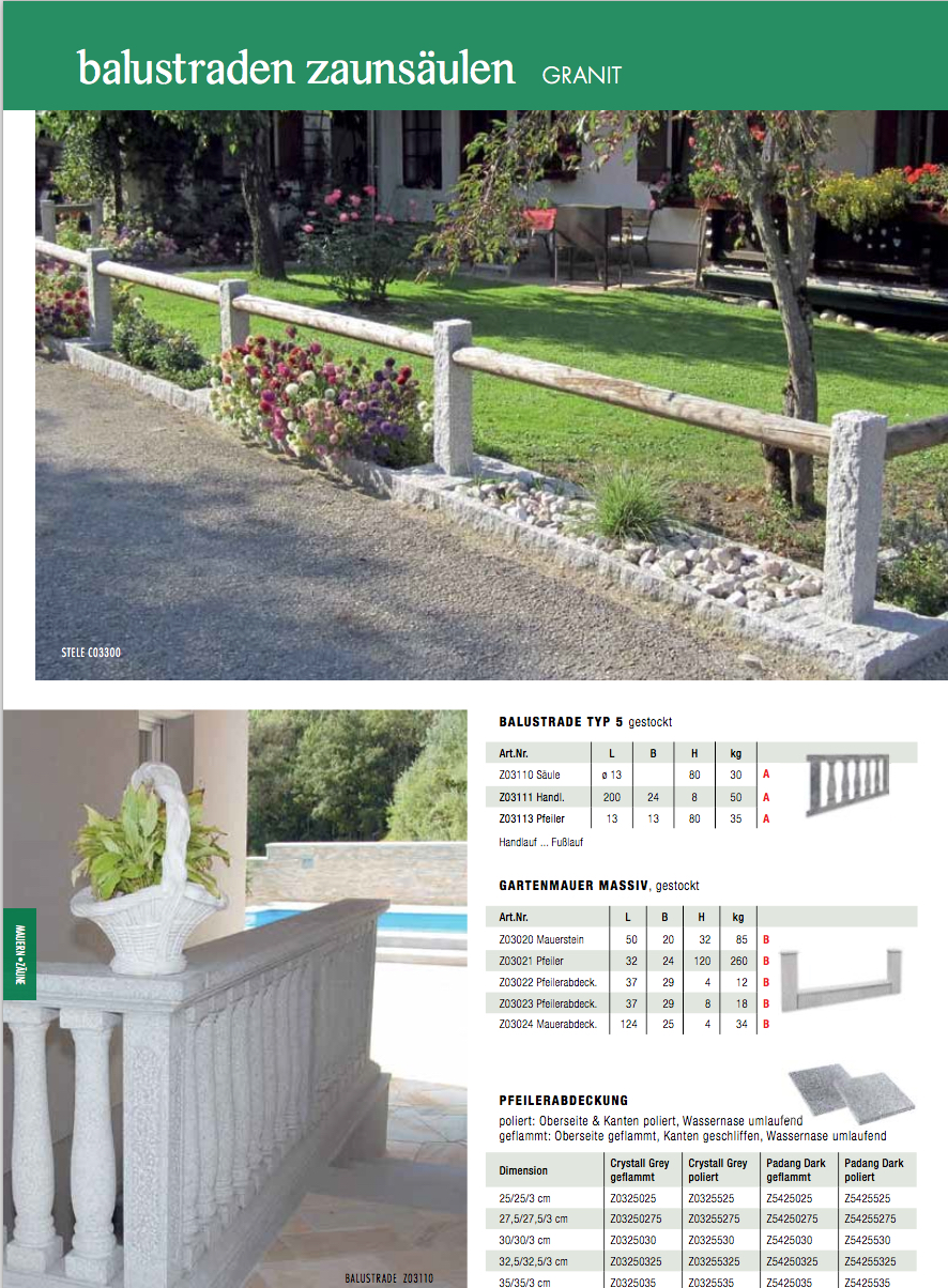 Möbel, Hochbeete und Säulen für den Garten