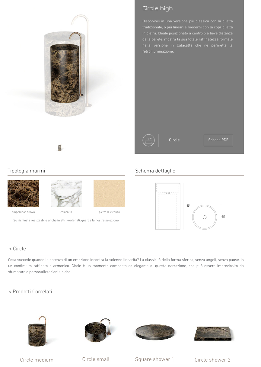 Waschbecken Circle high