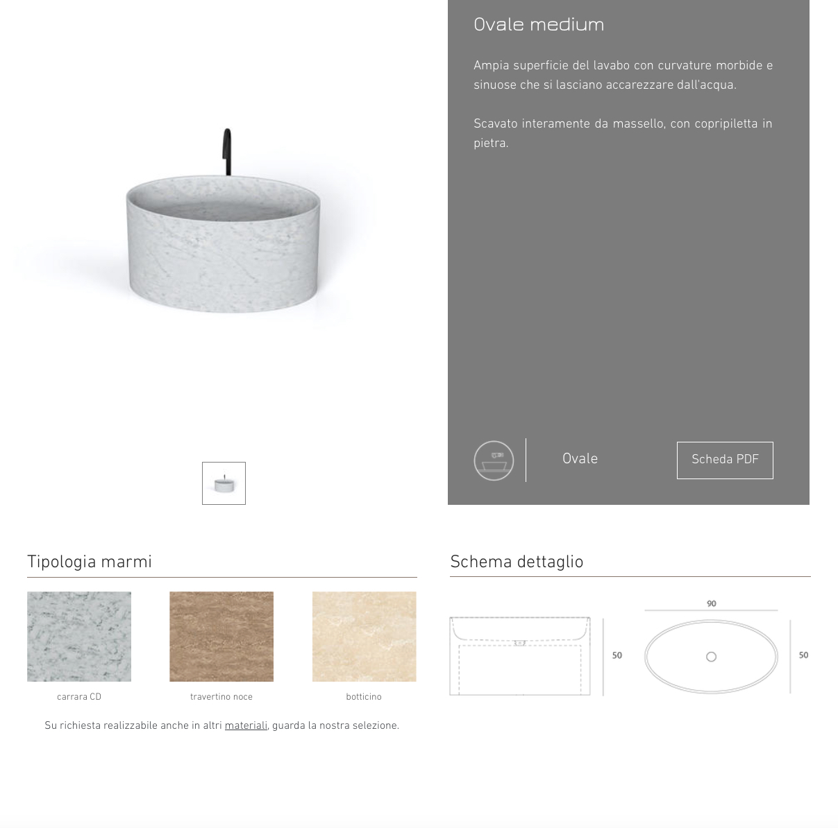 Waschbecken Ovale medium