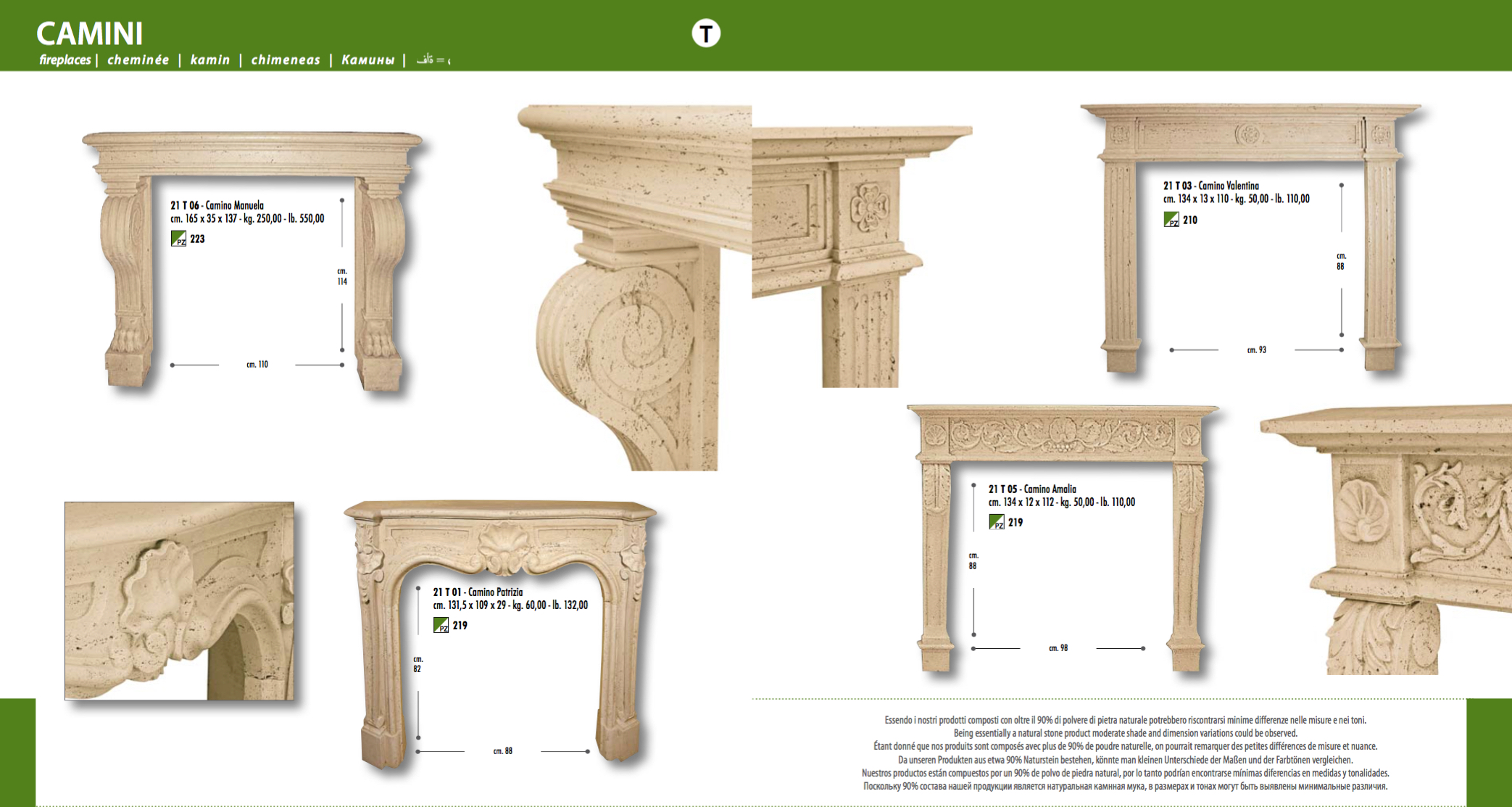 Kamin aus Kunststein