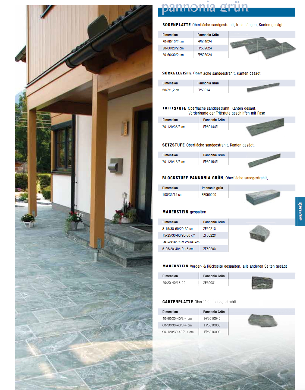 Mauersteine Pannonia Grün Mauersteine Pannonia Grün