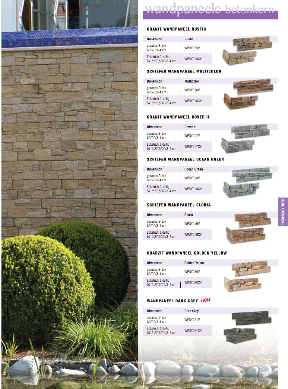 Wandverkleidung Aussenbereich