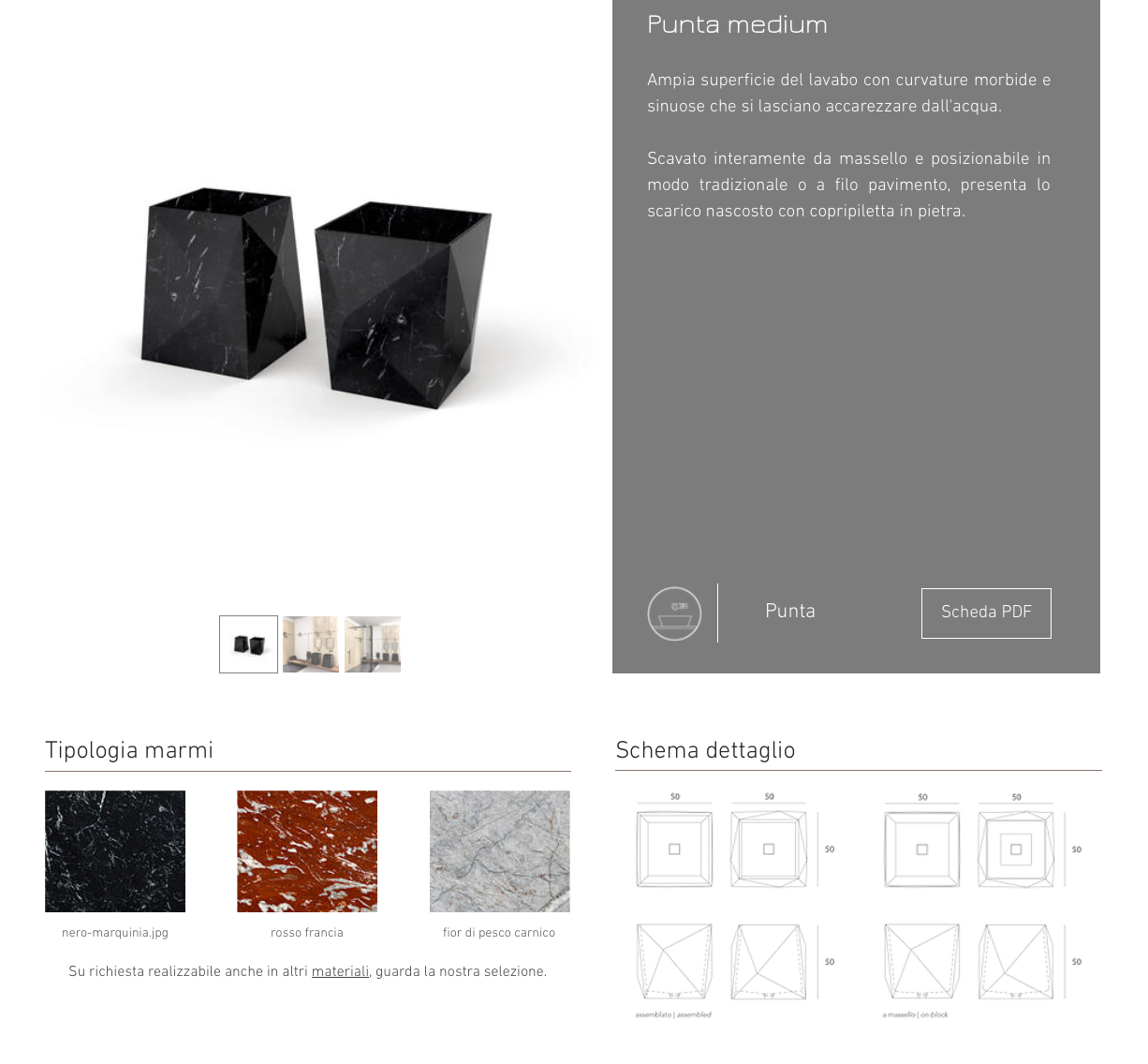 Waschbecken Punta medium