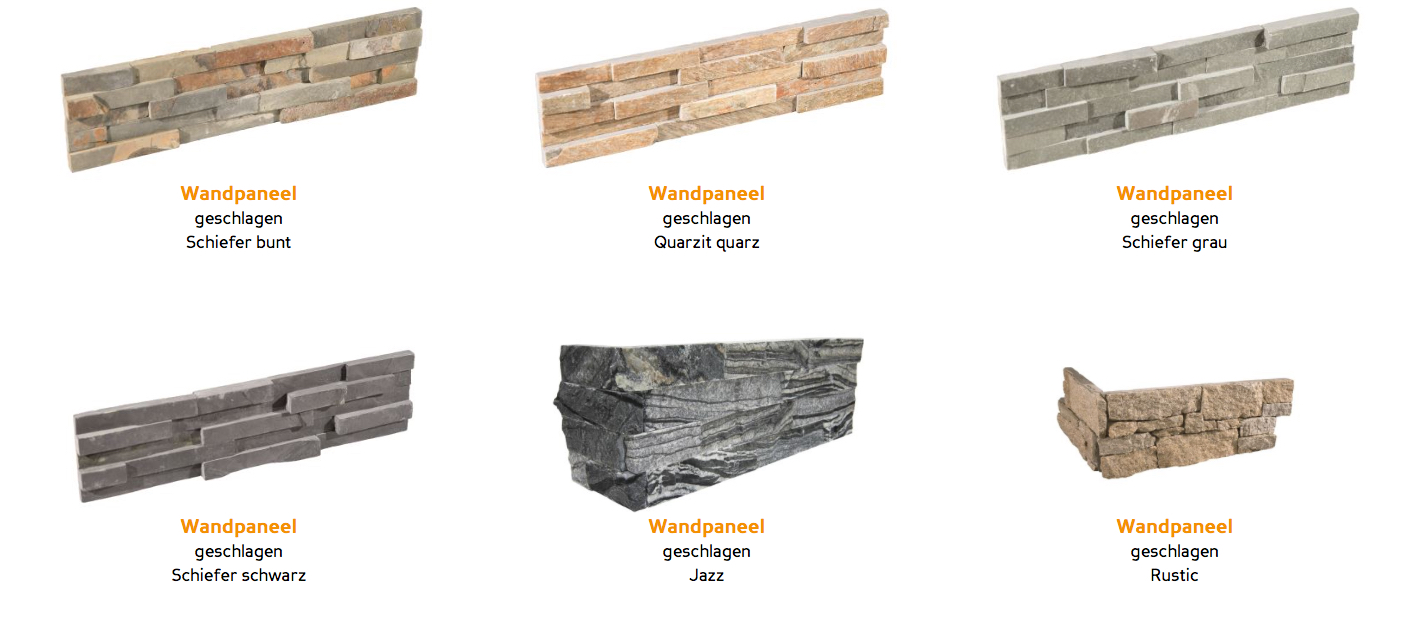 Wandverkleidung Schiefer