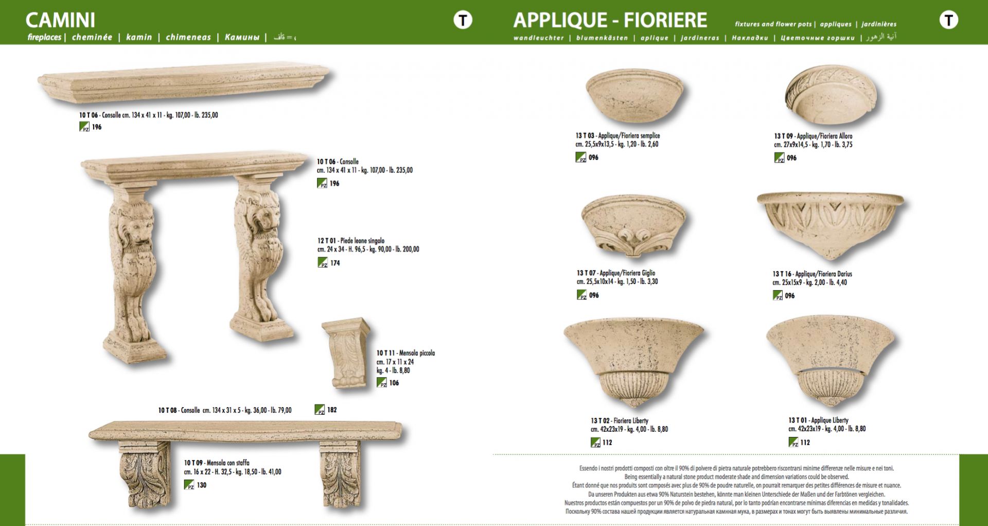 Kamin aus Kunststein